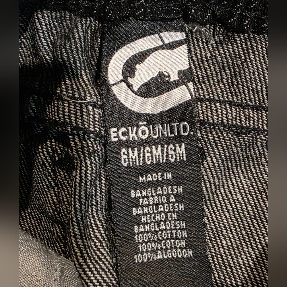 ECKO UNLTD Black Denim Vintage Y2k Boys Size 6m - Picture 4 of 4